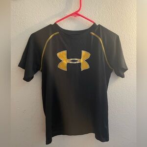 Teen Heat gear, youth, large, black, yellow, short sleeve T-shirt